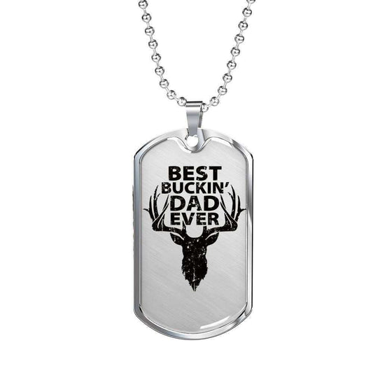 Dad Dog Tag Custom Picture Father’S Day, Best Bucking Dad Ever Dog Tag Necklace Gift For Daddy Father's Day Rakva