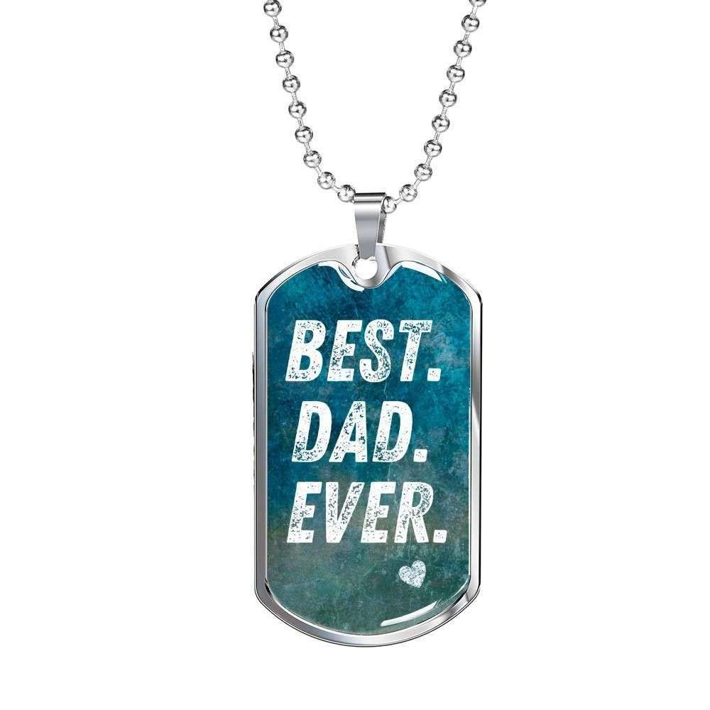 Dad Dog Tag Custom Picture Father’S Day, Best Dad Ever Dog Tag Necklace Gift For Men Father's Day Rakva