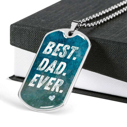 Dad Dog Tag Custom Picture Father’S Day, Best Dad Ever Dog Tag Necklace Gift For Men Father's Day Rakva