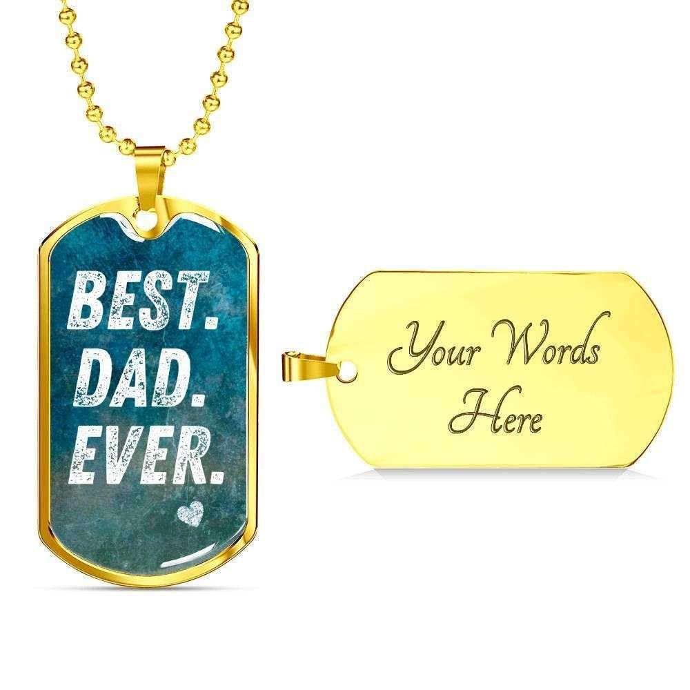 Dad Dog Tag Custom Picture Father’S Day, Best Dad Ever Dog Tag Necklace Gift For Men Father's Day Rakva
