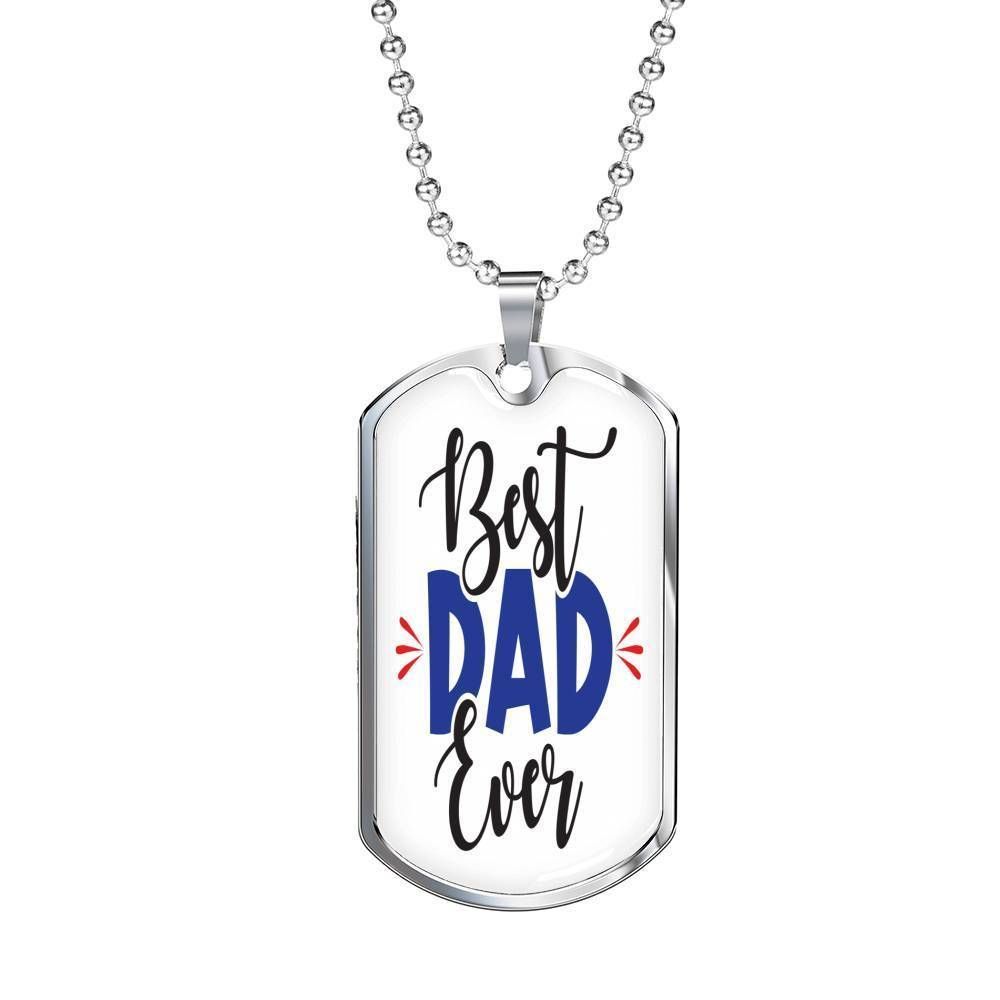 Dad Dog Tag Custom Picture Father’S Day, Best Dad Ever Dog Tag Necklace Gift For Men V1 Father's Day Rakva