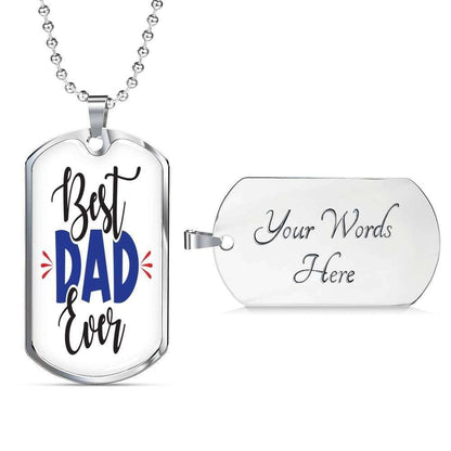 Dad Dog Tag Custom Picture Father’S Day, Best Dad Ever Dog Tag Necklace Gift For Men V1 Father's Day Rakva