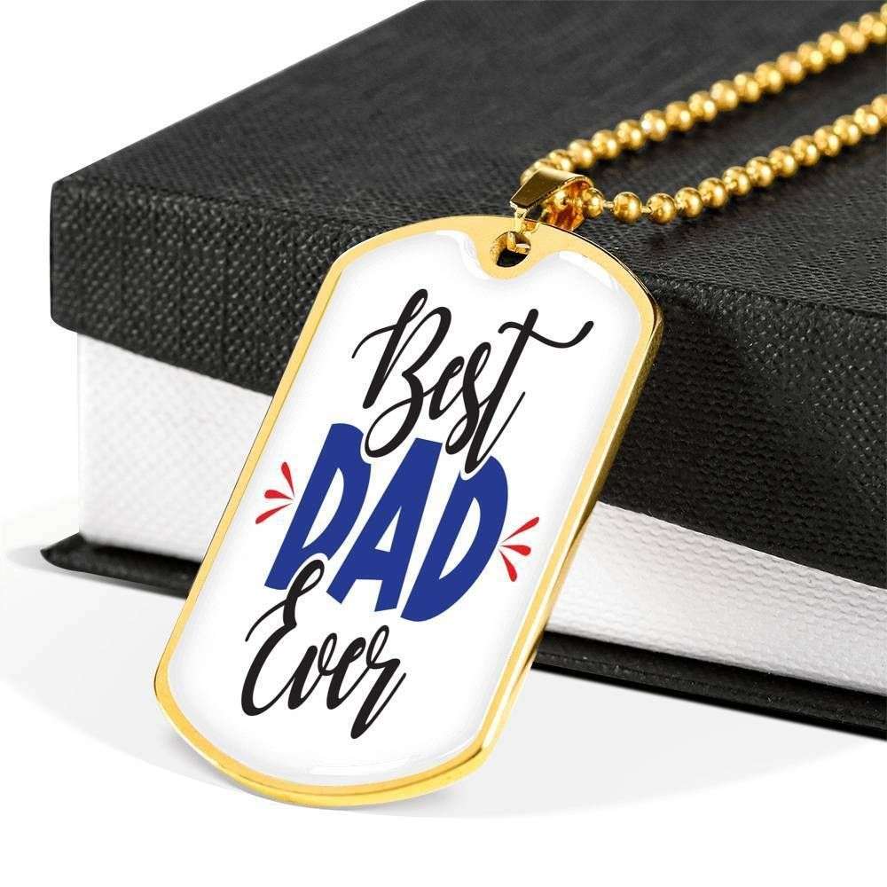 Dad Dog Tag Custom Picture Father’S Day, Best Dad Ever Dog Tag Necklace Gift For Men V1 Father's Day Rakva