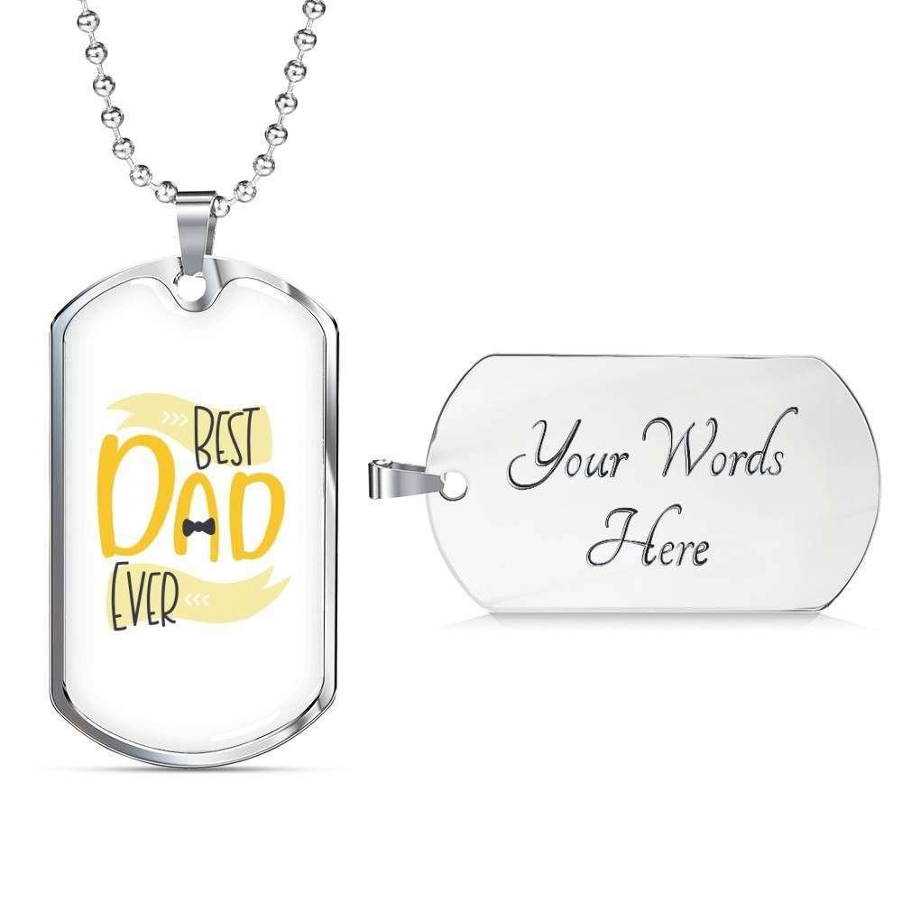 Dad Dog Tag Custom Picture Father’S Day, Best Dad Ever Dog Tag Necklace Gift For Men V2 Father's Day Rakva