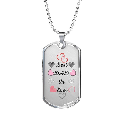 Dad Dog Tag Custom Picture Father’S Day, Best Dad In Ever Love Dog Tag Necklace For Dad Father's Day Rakva