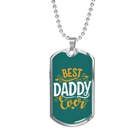 Dad Dog Tag Custom Picture Father’S Day, Best Daddy Ever Dog Tag Necklace Gift For Daddy Father's Day Rakva