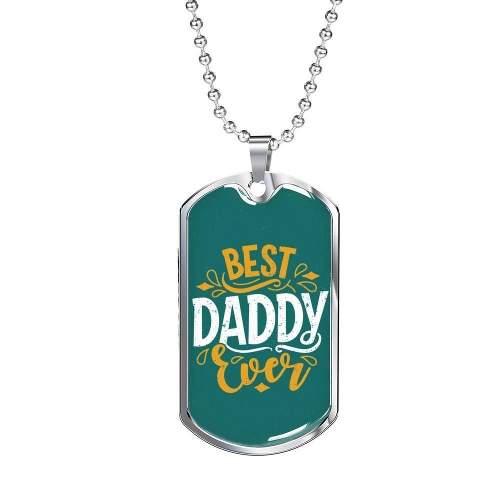 Dad Dog Tag Custom Picture Father’S Day, Best Daddy Ever Dog Tag Necklace Gift For Daddy Father's Day Rakva