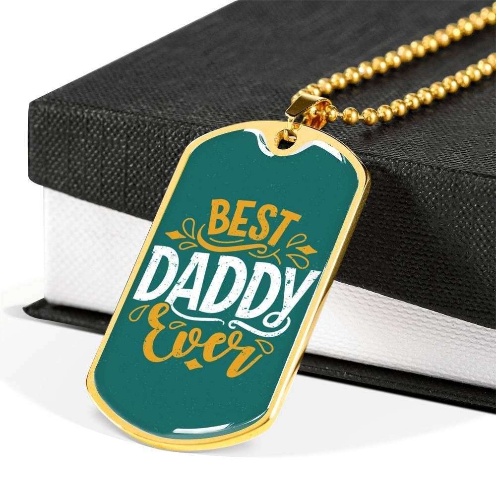 Dad Dog Tag Custom Picture Father’S Day, Best Daddy Ever Dog Tag Necklace Gift For Daddy Father's Day Rakva