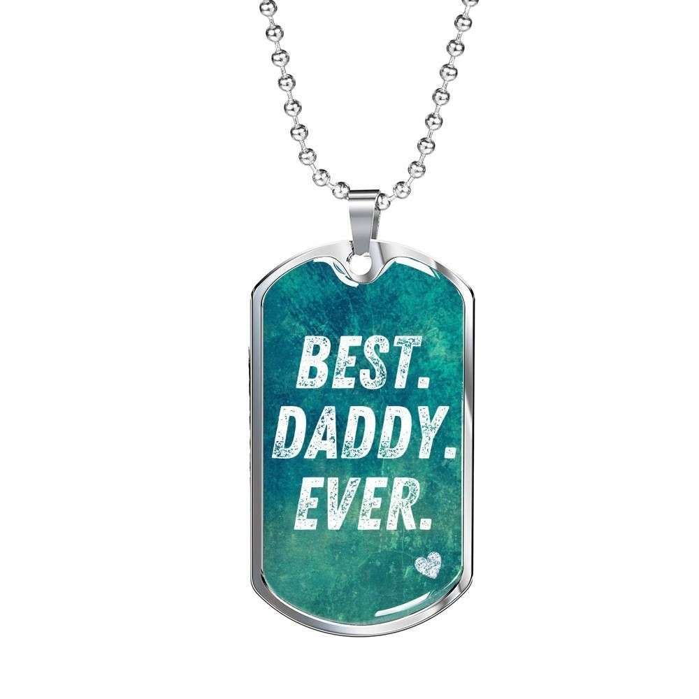 Dad Dog Tag Custom Picture Father’S Day, Best Daddy Ever Dog Tag Necklace Gift For Men Father's Day Rakva
