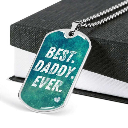 Dad Dog Tag Custom Picture Father’S Day, Best Daddy Ever Dog Tag Necklace Gift For Men Father's Day Rakva