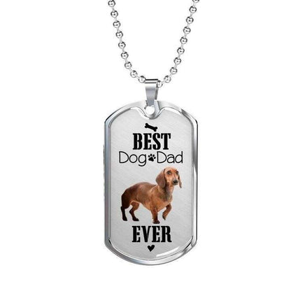 Dad Dog Tag Custom Picture Father’S Day, Best Dog Dad Ever Dog Tag Necklace Gift For Dad Father's Day Rakva