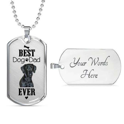 Dad Dog Tag Custom Picture Father’S Day, Best Dog Dad Ever Dog Tag Necklace Gift For Daddy Father's Day Rakva