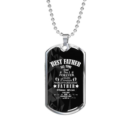 Dad Dog Tag Custom Picture Father’S Day, Best Father All Time Dog Tag Necklace Gift For Men Father's Day Rakva