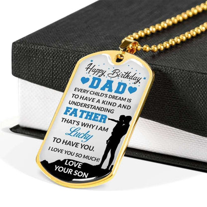 Dad Dog Tag Custom Picture Father’S Day, Best For Dad I Am Lucky To Have You Dog Tag Necklace Father's Day Rakva