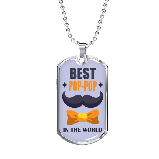 Dad Dog Tag Custom Picture Father’S Day, Best Pop Pop Dog Tag Necklace Gift For Daddy Father's Day Rakva