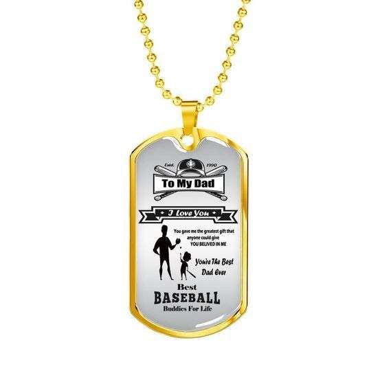 Dad Dog Tag Custom Picture Father’S Day, Besy Baseball Dog Tag Necklace For Dad Father's Day Rakva