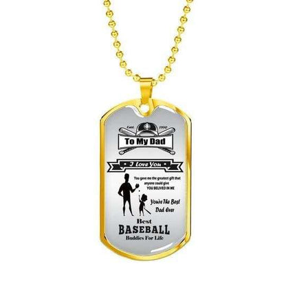 Dad Dog Tag Custom Picture Father’S Day, Besy Baseball Dog Tag Necklace For Dad Father's Day Rakva