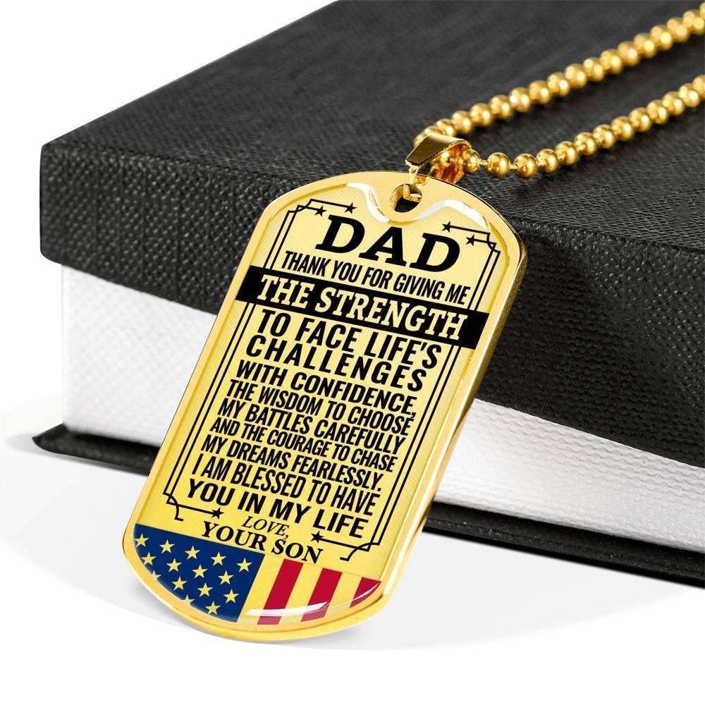 Dad Dog Tag Custom Picture Father’S Day, Blessed To Have You In My Heart Gift For Dad Necklace Father's Day Rakva