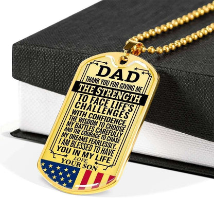 Dad Dog Tag Custom Picture Father’S Day, Blessed To Have You In My Heart Gift For Dad Necklace Father's Day Rakva