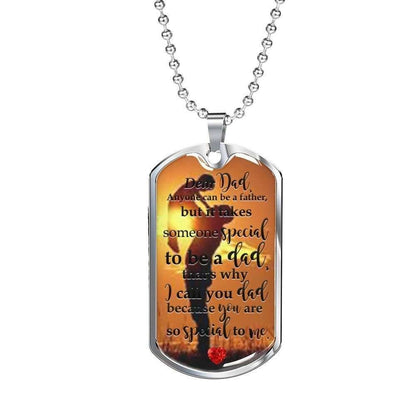 Dad Dog Tag Custom Picture Father’S Day, Bonus Dad Personalized Dog Tag Necklaces, Stepdad Gift From Son Father's Day Rakva