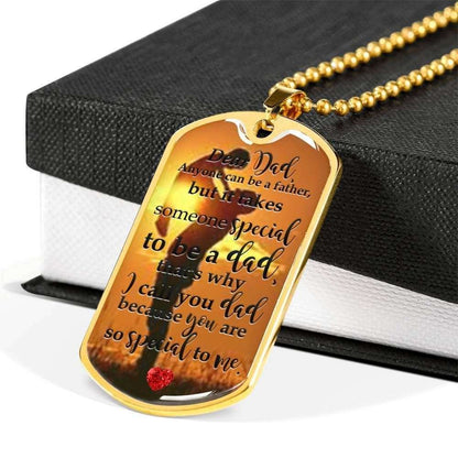 Dad Dog Tag Custom Picture Father’S Day, Bonus Dad Personalized Dog Tag Necklaces, Stepdad Gift From Son Father's Day Rakva