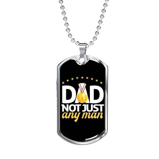 Dad Dog Tag Custom Picture Father’S Day, Champion Papa Champion Dad Dog Tag Necklace For Dad Father's Day Rakva