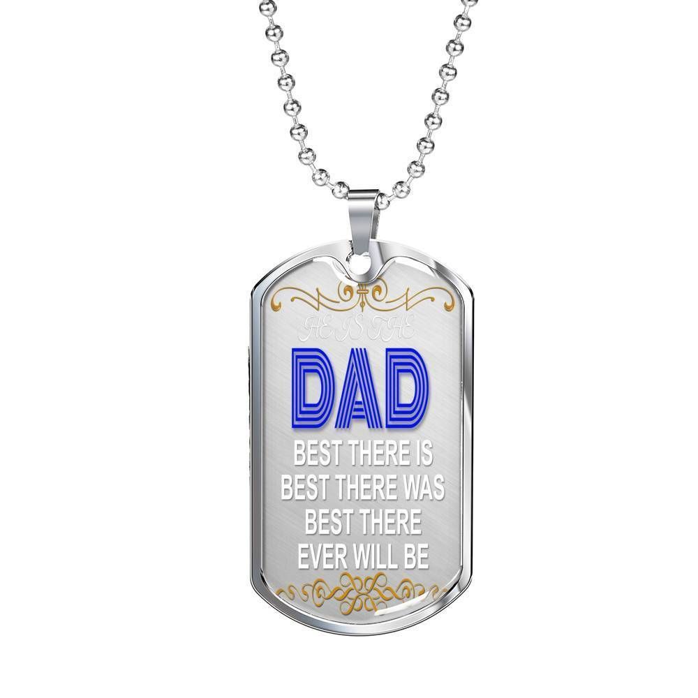 Dad Dog Tag Custom Picture Father’S Day, Dad Best There Is Best There Was Dog Tag Necklace For Dad Father's Day Rakva