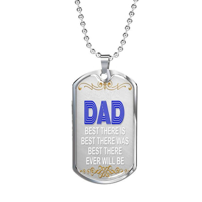 Dad Dog Tag Custom Picture Father’S Day, Dad Best There Is Best There Was Dog Tag Necklace For Dad Father's Day Rakva