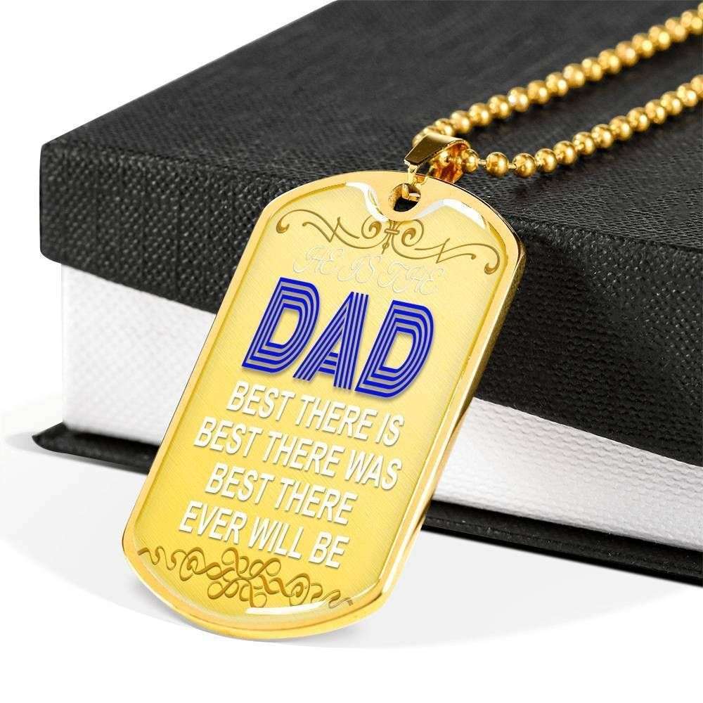 Dad Dog Tag Custom Picture Father’S Day, Dad Best There Is Best There Was Dog Tag Necklace For Dad Father's Day Rakva