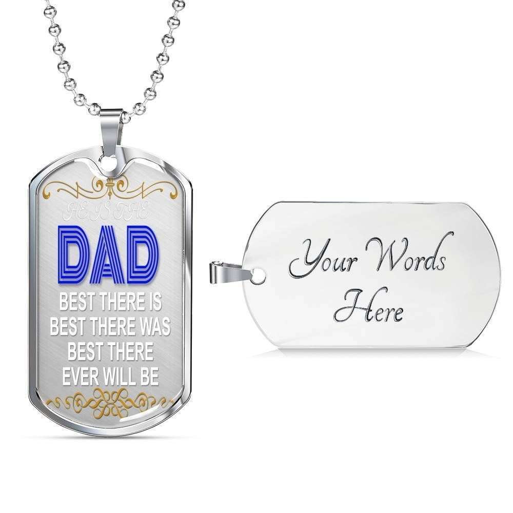 Dad Dog Tag Custom Picture Father’S Day, Dad Best There Is Best There Was Dog Tag Necklace For Dad Father's Day Rakva