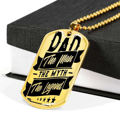 Dad Dog Tag Custom Picture Father’S Day, Dad The Man The Myth The Legend Dog Tag Necklace For Dad Father's Day Rakva
