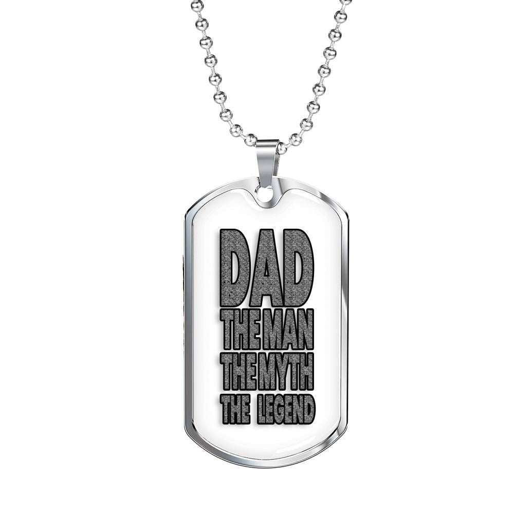 Dad Dog Tag Custom Picture Father’S Day, Dad The Man The Myth The Legend Dog Tag Necklace For Dad Father's Day Rakva