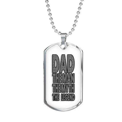 Dad Dog Tag Custom Picture Father’S Day, Dad The Man The Myth The Legend Dog Tag Necklace For Dad Father's Day Rakva