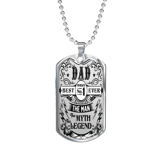 Dad Dog Tag Custom Picture Father’S Day, Dad The Man The Myth The Legend Dog Tag Necklace Gift For Dad Father's Day Rakva