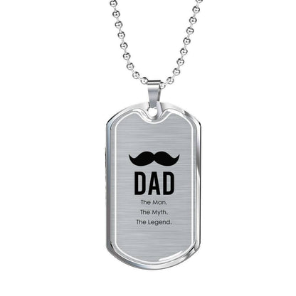 Dad Dog Tag Custom Picture Father’S Day, Dad The Man The Myth The Legend Dog Tag Necklace Gift For Dad Father's Day Rakva