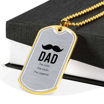 Dad Dog Tag Custom Picture Father’S Day, Dad The Man The Myth The Legend Dog Tag Necklace Gift For Dad Father's Day Rakva