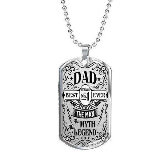 Dad Dog Tag Custom Picture Father’S Day, Dad The Man The Myth The Legend Dog Tag Necklace Gift For Dad Father's Day Rakva