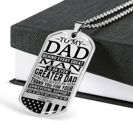 Dad Dog Tag Custom Picture Father’S Day, Dad Unconditional Love Dog Tag Necklace Custom Engraved Father's Day Rakva