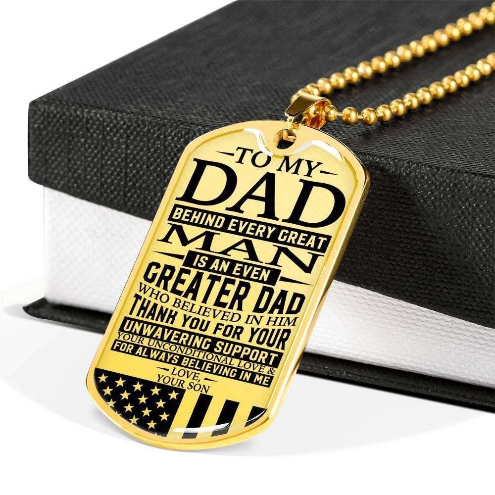 Dad Dog Tag Custom Picture Father’S Day, Dad Unconditional Love Dog Tag Necklace Custom Engraved Father's Day Rakva