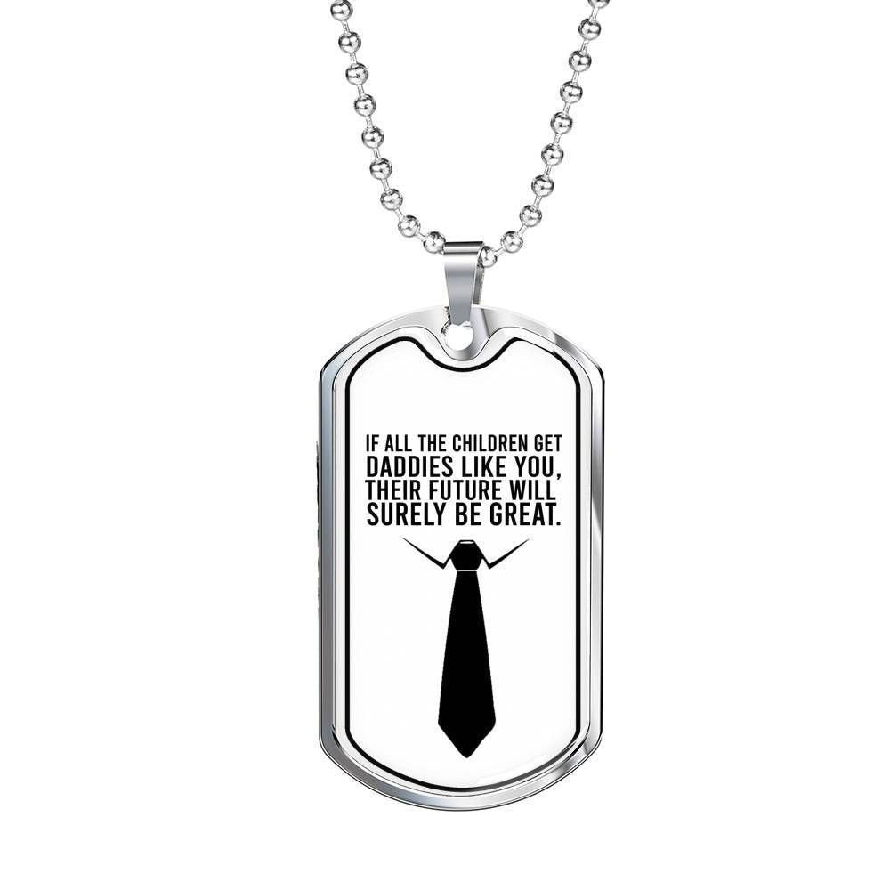 Dad Dog Tag Custom Picture Father’S Day, Daddies Like You Dog Tag Necklace Gift For Dad Father's Day Rakva