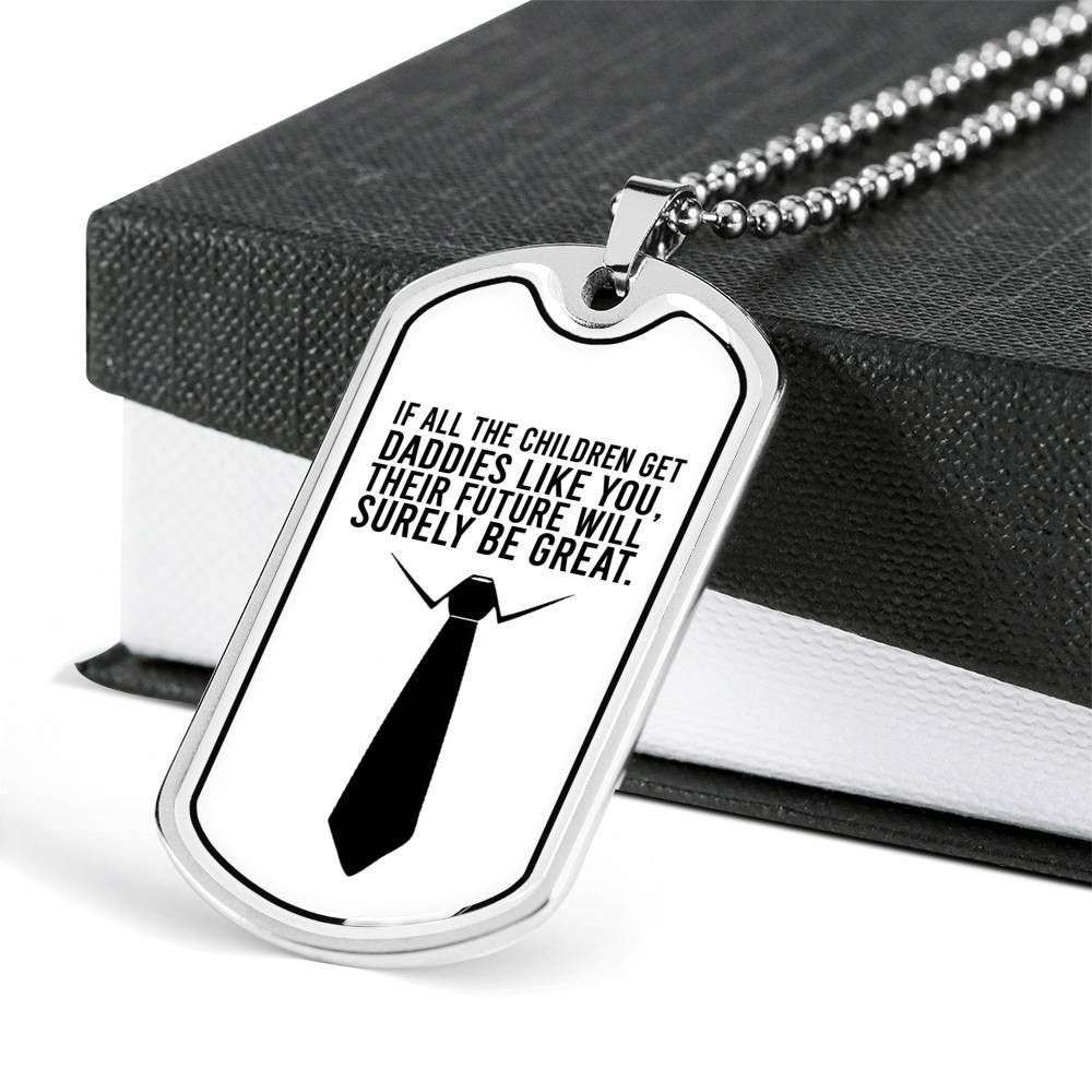 Dad Dog Tag Custom Picture Father’S Day, Daddies Like You Dog Tag Necklace Gift For Dad Father's Day Rakva