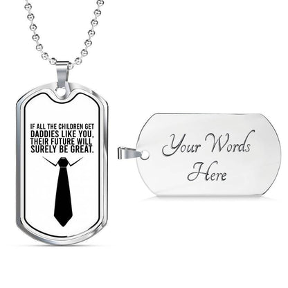 Dad Dog Tag Custom Picture Father’S Day, Daddies Like You Dog Tag Necklace Gift For Dad Father's Day Rakva