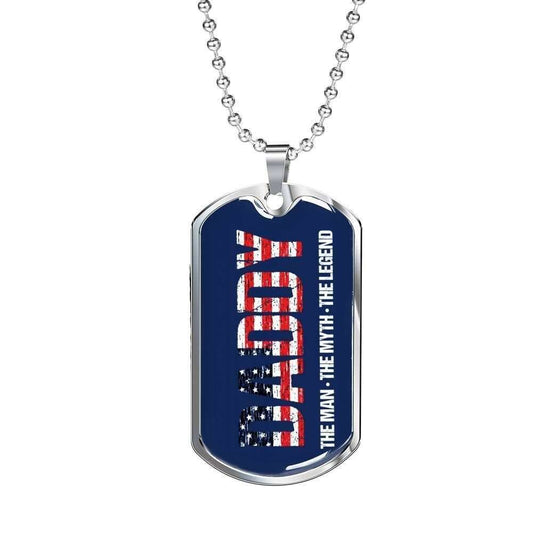 Dad Dog Tag Custom Picture Father’S Day, Daddy Necklace The Man The Myth The Legend Dog Tag Necklace For Dad Father's Day Rakva