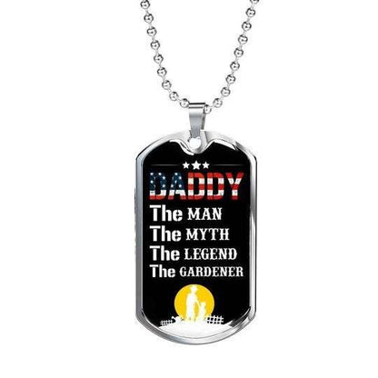 Dad Dog Tag Custom Picture Father’S Day, Daddy The Man The Myth The Legend Dog Tag Necklace Gift For Dad Father's Day Rakva