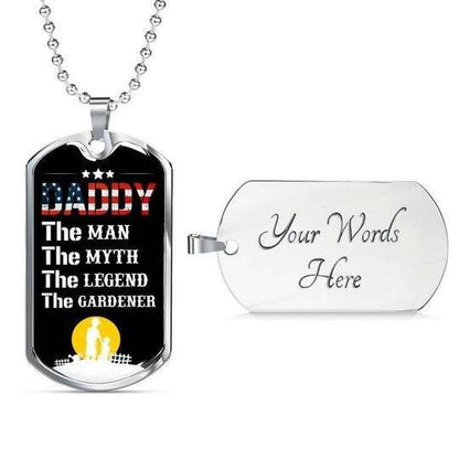 Dad Dog Tag Custom Picture Father’S Day, Daddy The Man The Myth The Legend Dog Tag Necklace Gift For Dad Father's Day Rakva