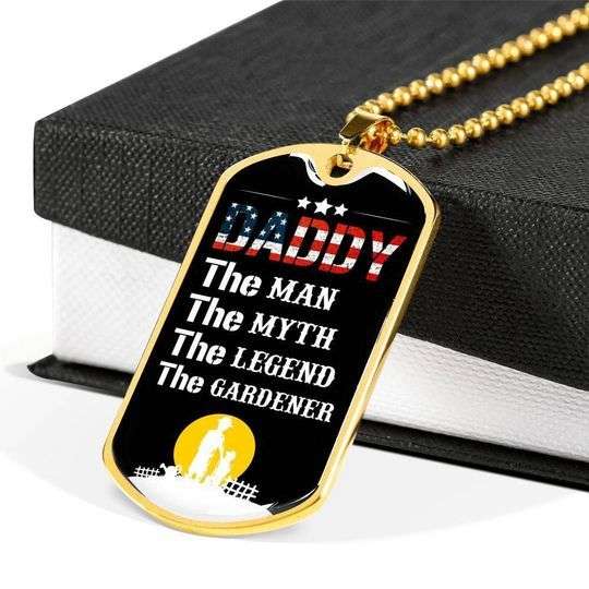 Dad Dog Tag Custom Picture Father’S Day, Daddy The Man The Myth The Legend Dog Tag Necklace Gift For Dad Father's Day Rakva