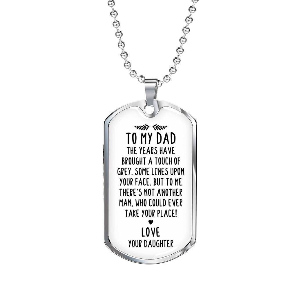 Dad Dog Tag Custom Picture Father’S Day, Daughter Giving Dad Love You Dog Tag Necklace Father's Day Rakva