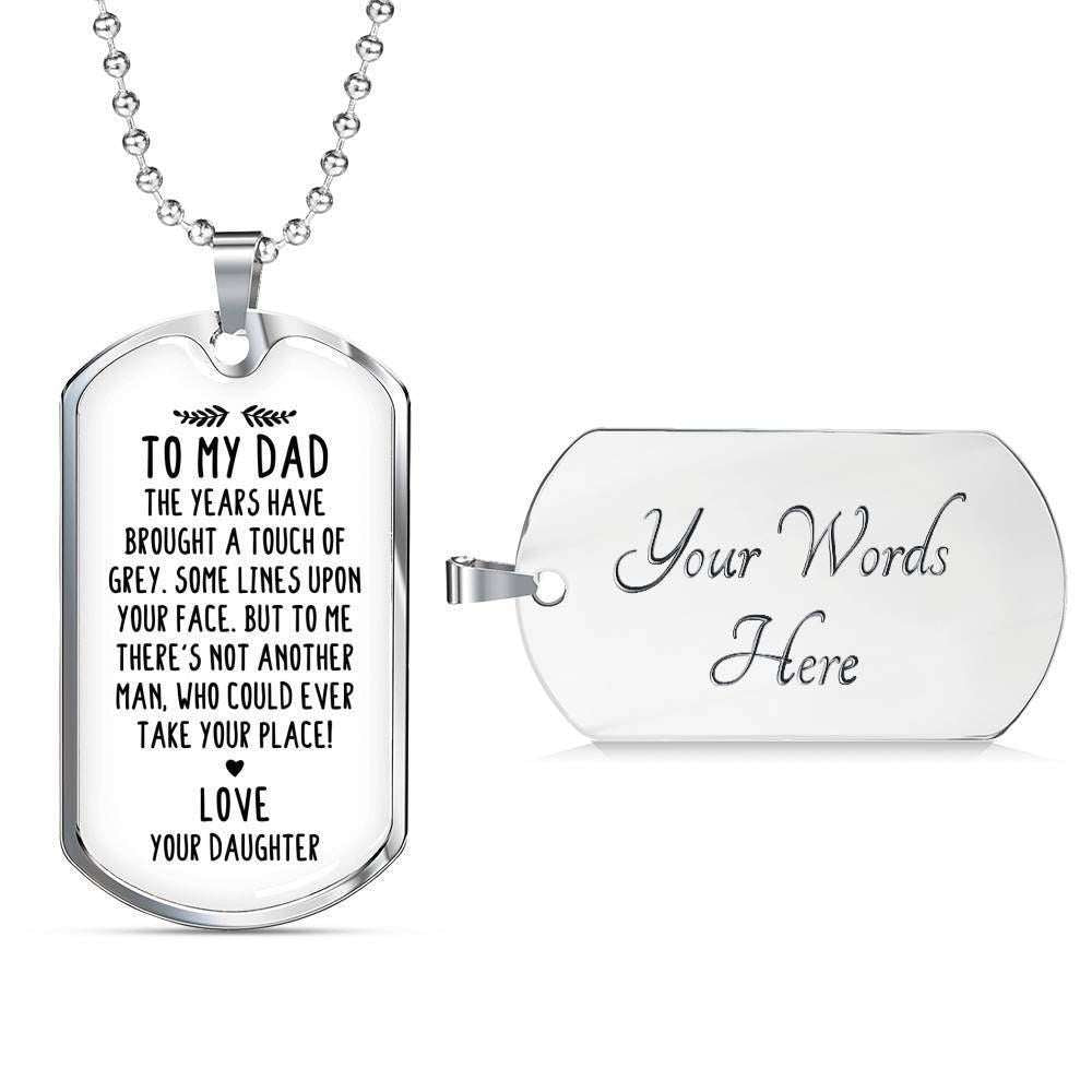 Dad Dog Tag Custom Picture Father’S Day, Daughter Giving Dad Love You Dog Tag Necklace Father's Day Rakva