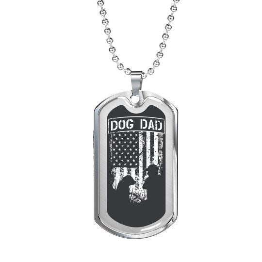 Dad Dog Tag Custom Picture Father’S Day, Dog Dad Necklace Gift For Dad Who Loves Dog Father's Day Rakva