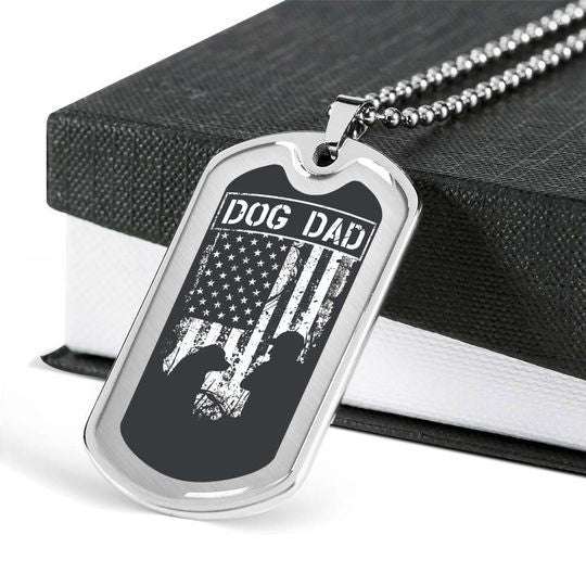 Dad Dog Tag Custom Picture Father’S Day, Dog Dad Necklace Gift For Dad Who Loves Dog Father's Day Rakva